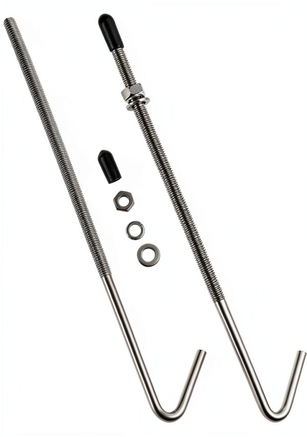 GLSOWEE J Hook Battery Hold Down Bolts 10 Inch Stainless Steel Premium-0