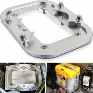Bonbo Battery Tray for Optima Batteries - Aluminum Tray with Clips-0