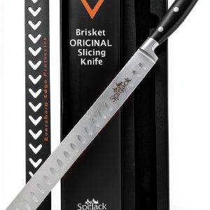 Brisket Knife SPITJACK 11" Granton Edge Carving Knife for BBQ & Turkey-0