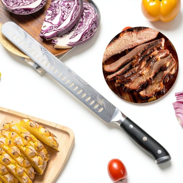 Carving Knife Set Iron Grillers 12 inch Brisket Slicing & Boning-4
