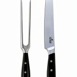All-Clad forged stainless steel Knife Set 2-Piece 8in/6in Silver-Black-0