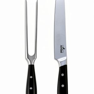 All-Clad forged stainless steel Knife Set 2-Piece 8in/6in Silver-Black-0