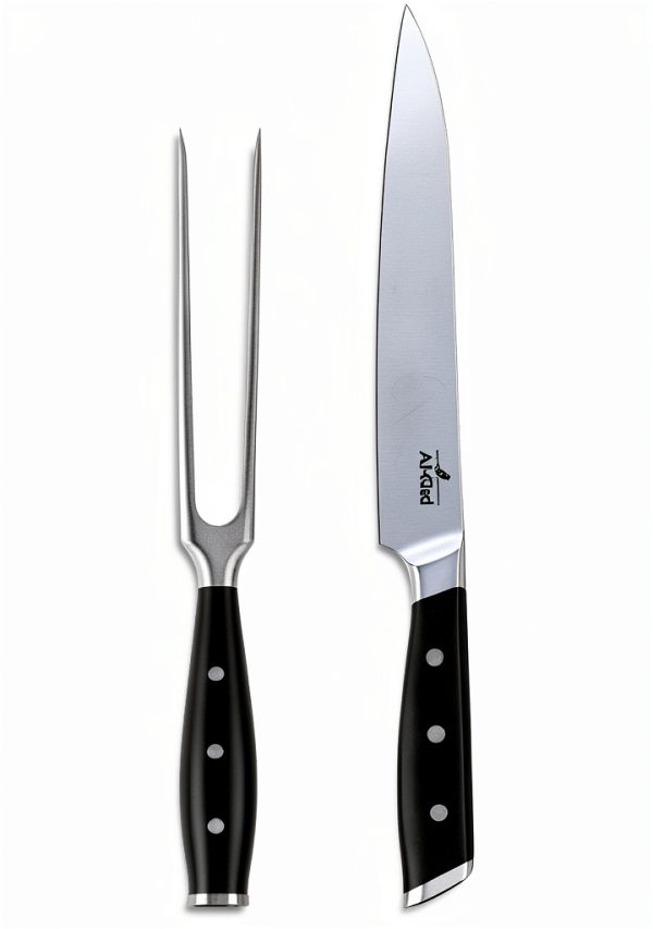 All-Clad forged stainless steel Knife Set 2-Piece 8in/6in Silver-Black-0