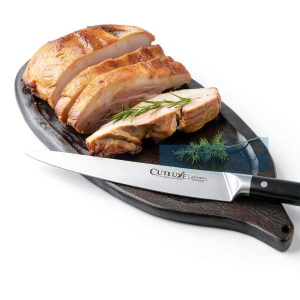 Turkey Carving Knife Cutluxe 9" Full Tang Razor Sharp German Steel-4