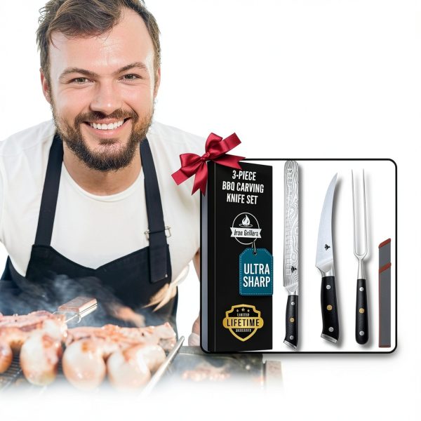 Carving Knife Set Iron Grillers 12 inch Brisket Slicing & Boning-5