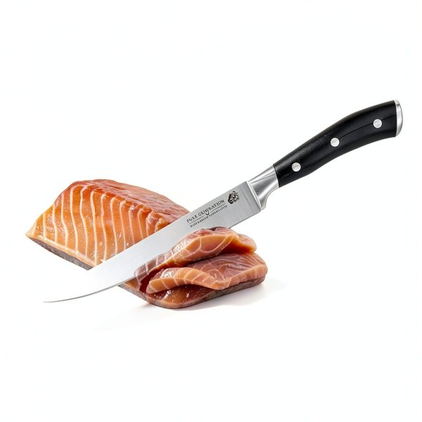 8" Carving Knife for Meat – Butcher Knife, Razor Sharp German Steel Slicing Knife with Ergonomic Handle for Turkey, Ham, Fruits, and Meat Cutting-3