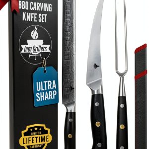 Carving Knife Set Iron Grillers 12 inch Brisket Slicing & Boning-0