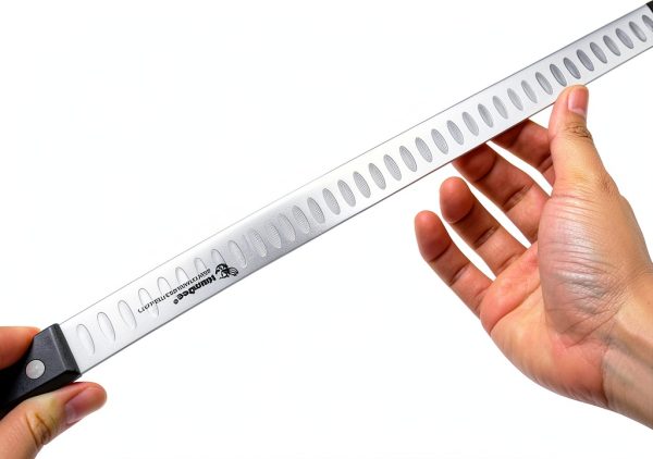 Carving Knife Humbee 14-Inch Granton Edge Stainless Steel Tang Black-1