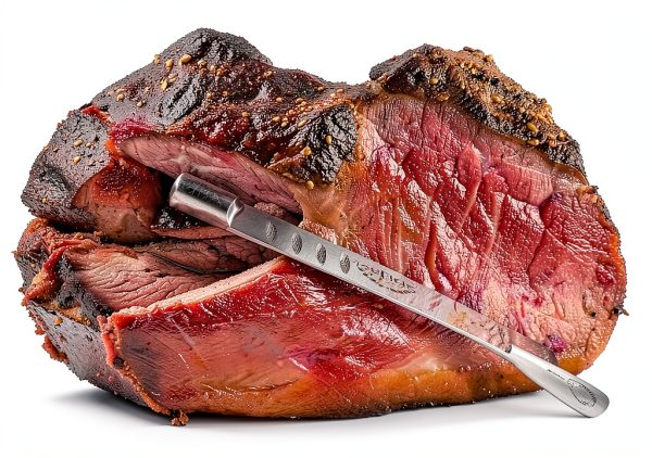 Brisket Knife SPITJACK 11" Granton Edge Carving Knife for BBQ & Turkey-1