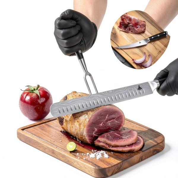Carving Knife Set Iron Grillers 12 inch Brisket Slicing & Boning-1