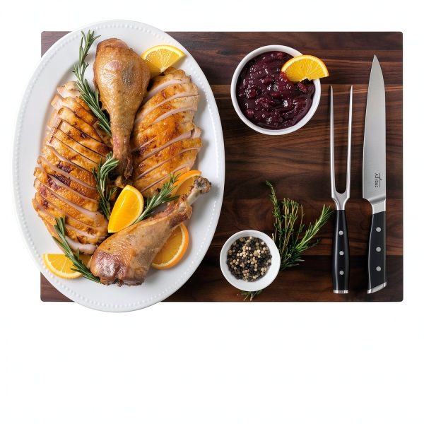 All-Clad forged stainless steel Knife Set 2-Piece 8in/6in Silver-Black-1