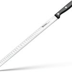 Carving Knife Humbee 14-Inch Granton Edge Stainless Steel Tang Black-0