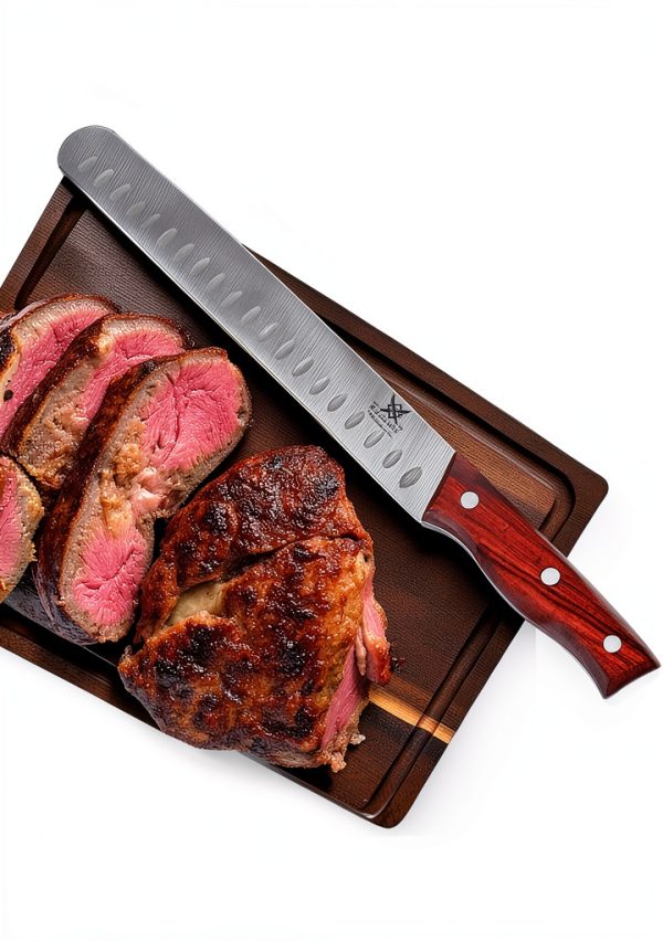 Professional Brisket Carving Knife Set Naitesen 3PCS Rosewood 10in/7in-1