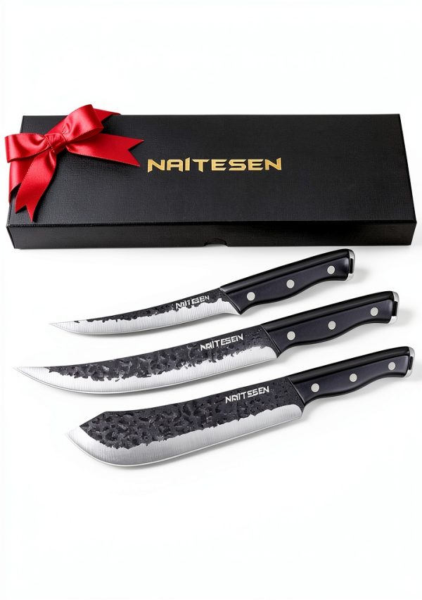 Professional butcher knife set Naitesen hand-forged steel bullnose-5