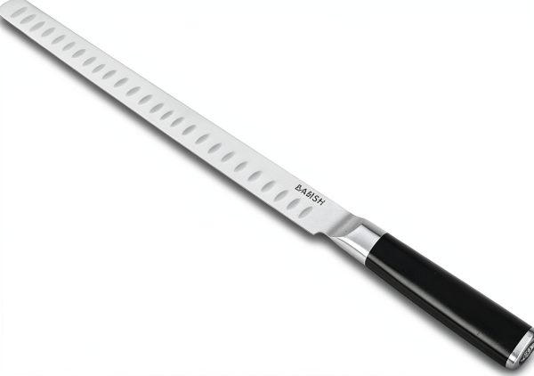 Babish High-Carbon 1.4116 German Steel 12 Inch Full Tang Forged Super Slicer Carving Kitchen Knife, Brisket, Meat and BBQ Knife W/Granton Edge-0