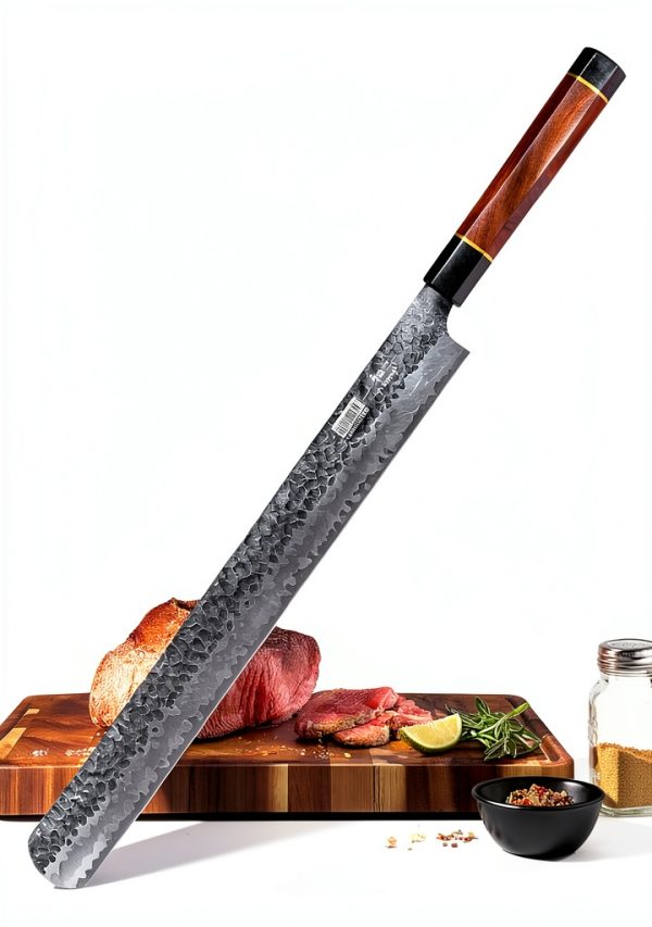 Brisket Slicing Knife HOSHANHO 12" Carving Knife with Rosewood Handle-4