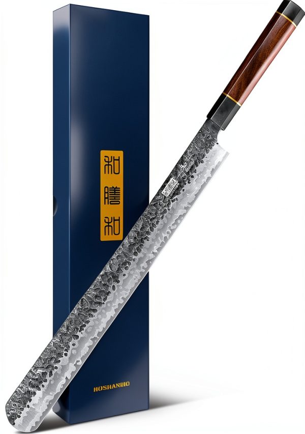 Brisket Slicing Knife HOSHANHO 12" Carving Knife with Rosewood Handle-0